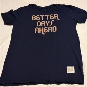 Original Retro Brand Navy T-Shirt with Better Days Ahead